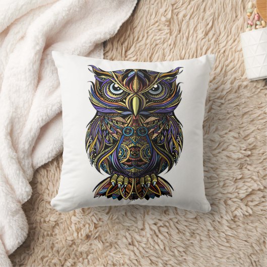 フクロウ クッション (ブランケット)