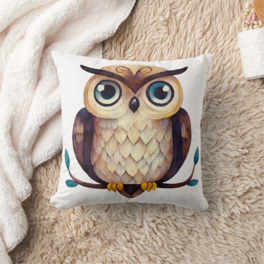 フクロウ クッション (ブランケット)