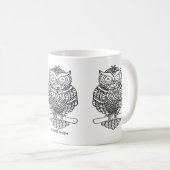 フクロウ - クラシック マグカップ (11oz) (正面右)