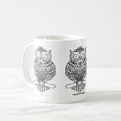フクロウ - クラシック マグカップ (11oz) (正面左)