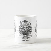 フクロウ - クラシック マグカップ (11oz) (中央)