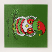 フクロウ・クリスマスかわいいおもしろい子たち ジグソーパズル (横)