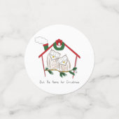 フクロウ・クリスマスかわいい子たち コンフェッティ (スモール正面)