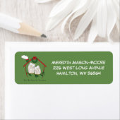 フクロウ・クリスマスかわいい子たち ラベル (インサイチュ)