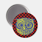 フクロウ・グラフィック マグネット (正面/裏面)