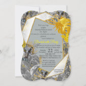 フクロウ – グレー葉/黄色2021色の植物の 招待状 (正面)