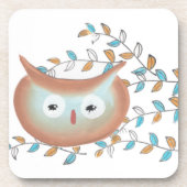 フクロウ・コルク・コースター コースター (正面)