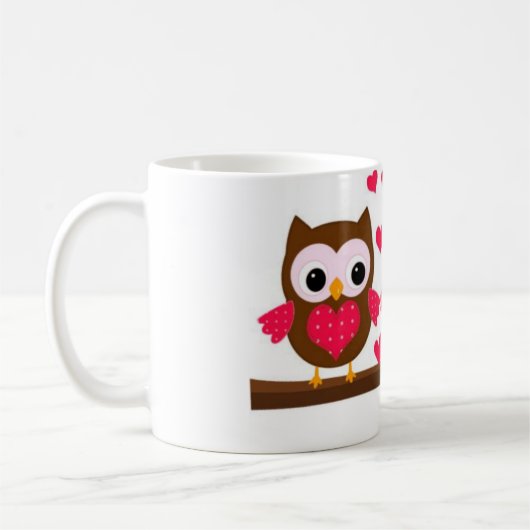 フクロウ コーヒーマグカップ (左)