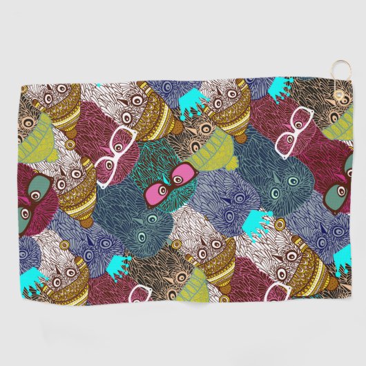 フクロウ ゴルフタオル (横)