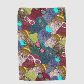 フクロウ ゴルフタオル (正面)