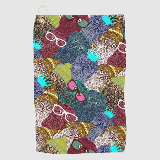 フクロウ ゴルフタオル (正面)