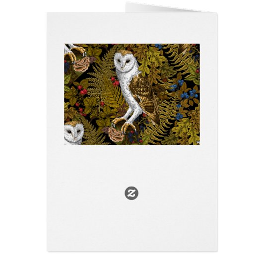 フクロウ、シダ、オーク、ベリー2 (裏面)