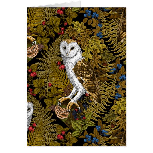 フクロウ、シダ、オーク、ベリー2 (正面)