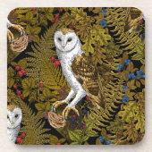 フクロウ、シダ、オーク、ベリー2 コースター (正面)