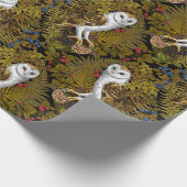フクロウ、シダ、オーク、ベリー2 ラッピングペーパー (角)