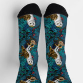 フクロウ、シダ、オーク、ベリー3 ソックス (上部)