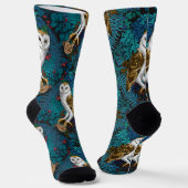 フクロウ、シダ、オーク、ベリー3 ソックス (傾斜あり)