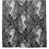 フクロウ、シダ、オーク、ベリー4 シャワーカーテン (正面)