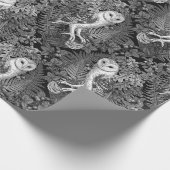 フクロウ、シダ、オーク、ベリー4 ラッピングペーパー (角)