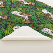 フクロウ、シダ、オーク、ベリー シェルパブランケット (3/4)