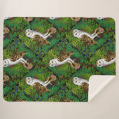 フクロウ、シダ、オーク、ベリー シェルパブランケット (正面(横))