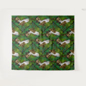 フクロウ、シダ、オーク、ベリー タペストリー (正面(横))