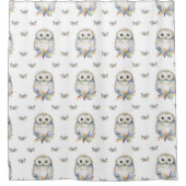 フクロウ シャワーカーテン (正面)