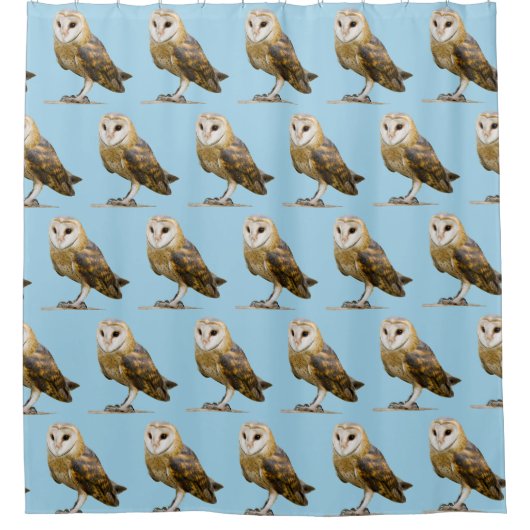 フクロウ シャワーカーテン (正面)