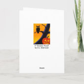 フクロウ&ジャックO'ランタンハロウィングリーティングカード カード (裏面)