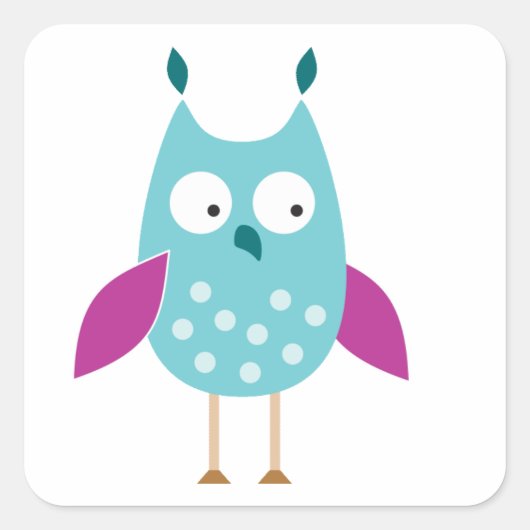 フクロウ スクエアシール (正面)