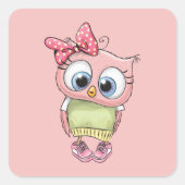 フクロウ スクエアシール (正面)