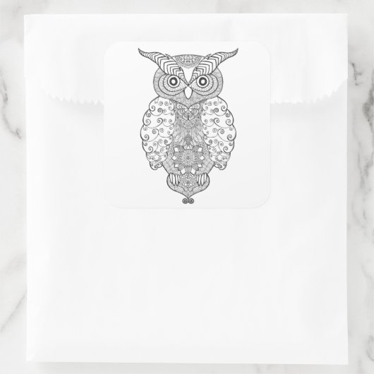 フクロウ スクエアシール (バッグ)