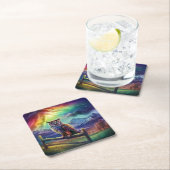 フクロウ スクエアペーパーコースター (インサイチュ)