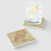 フクロウ ストーンコースター (横)