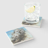 フクロウ ストーンコースター (横)