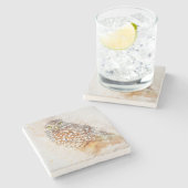 フクロウ ストーンコースター (横)