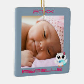 フクロウ セラミックオーナメント (右)