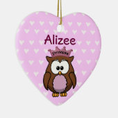 フクロウ セラミックオーナメント (右)