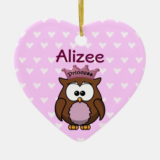 フクロウ セラミックオーナメント (正面)