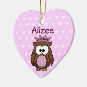 フクロウ セラミックオーナメント (左)