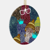 フクロウ セラミックオーナメント (右)
