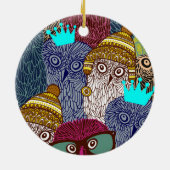 フクロウ セラミックオーナメント (裏面)