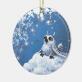 フクロウ セラミックオーナメント (左)