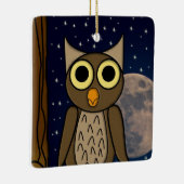 フクロウ セラミックオーナメント (右)