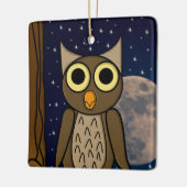 フクロウ セラミックオーナメント (左)