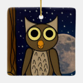 フクロウ セラミックオーナメント (裏面)