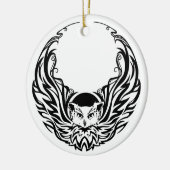 フクロウ セラミックオーナメント (左)