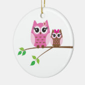 フクロウ セラミックオーナメント (左)