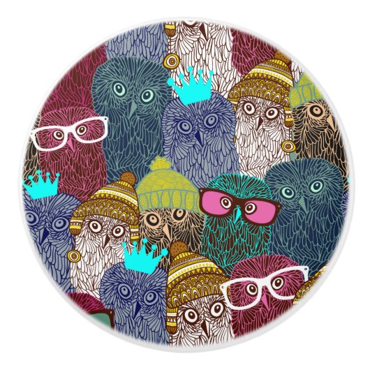 フクロウ セラミックノブ (正面)