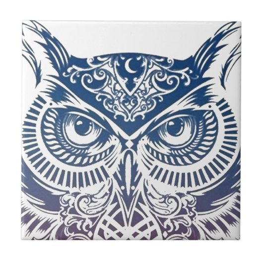 フクロウ タイル (正面)